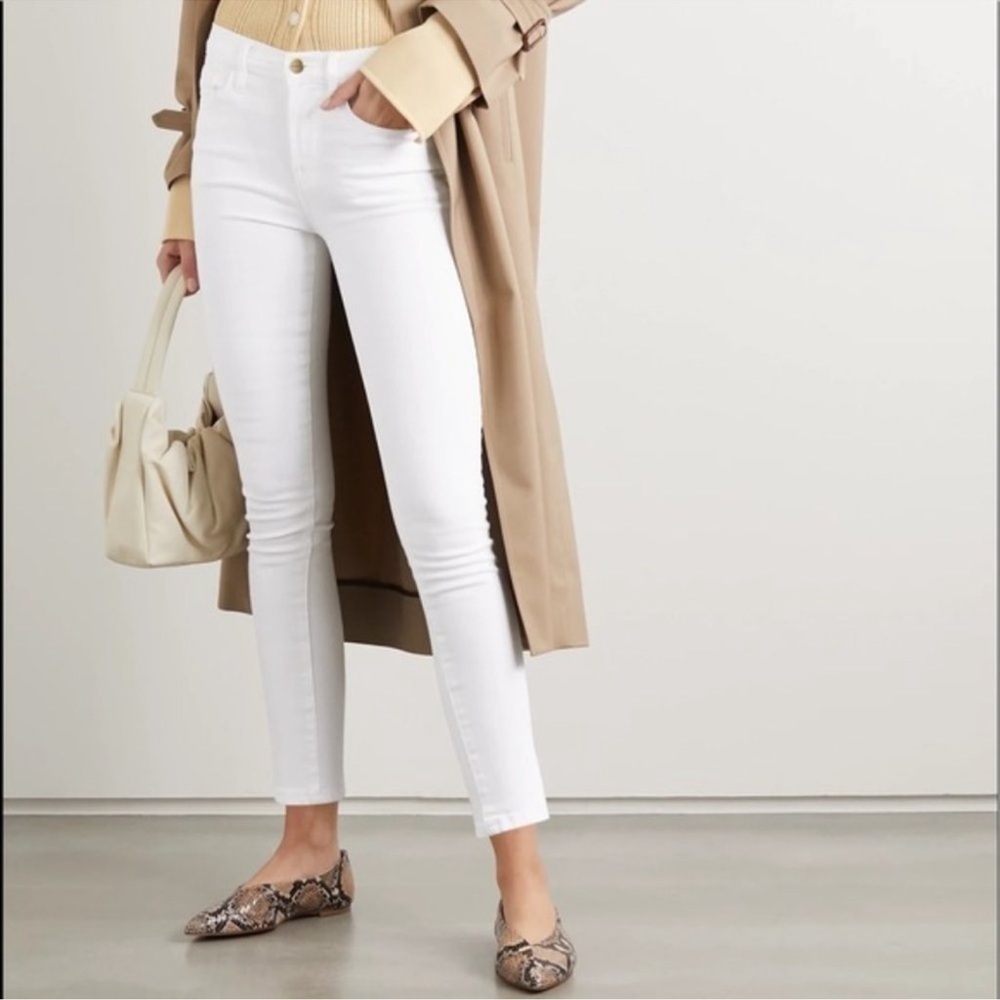 Frame Denim White Le Skinny de Jeanne Mid-Rise Jeans 27 - Picture 11 of 11